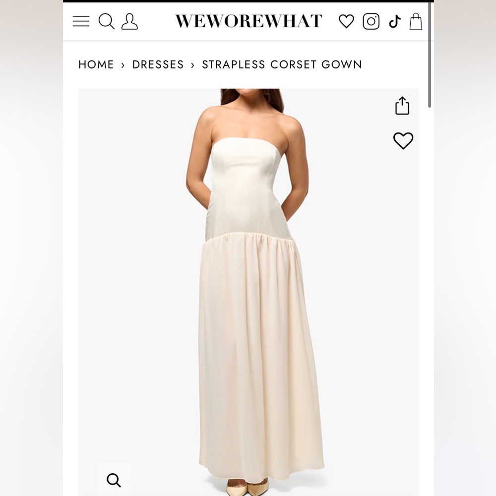 Weworewhat Elegant Strapless Corset Gown